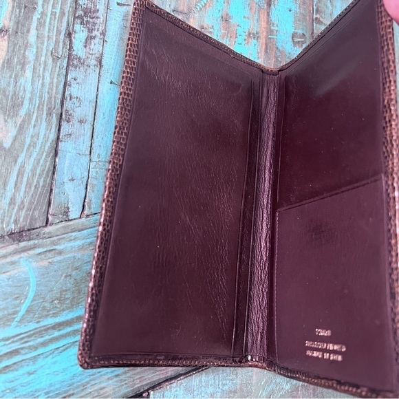 Vintage Birks Genuine Lizagator Brown Cheque book - Picture 7 of 14